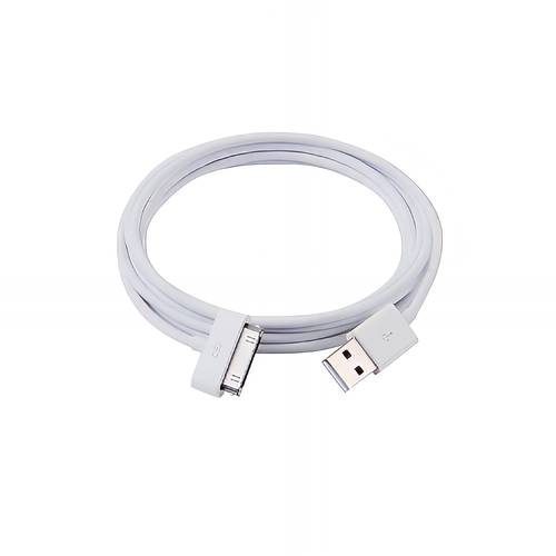 USB 30-Pin Cable for charging and data synchronization for iPhone - 2 Meters - White - Multiple Quantities