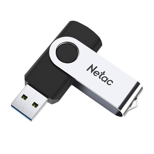 USB 3.0 Flash Drive Portable High Speed ​​Rotary Design - 64GB - Black Silver
