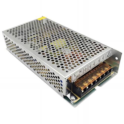 Power Supply for LED Strips and Other Devices with DC 12V 10A - Silver