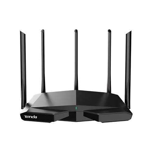 Tenda Wi-Fi 6E Tri-Band Gigabit Wireless Router with 5 High Gain 6dBi Antennas, WPA3, 6GHz Band - Black