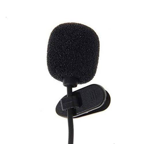 YW-001 ميكروفون صغير محمول مقاس 3.5 ملم مزود بمشبك - أسود