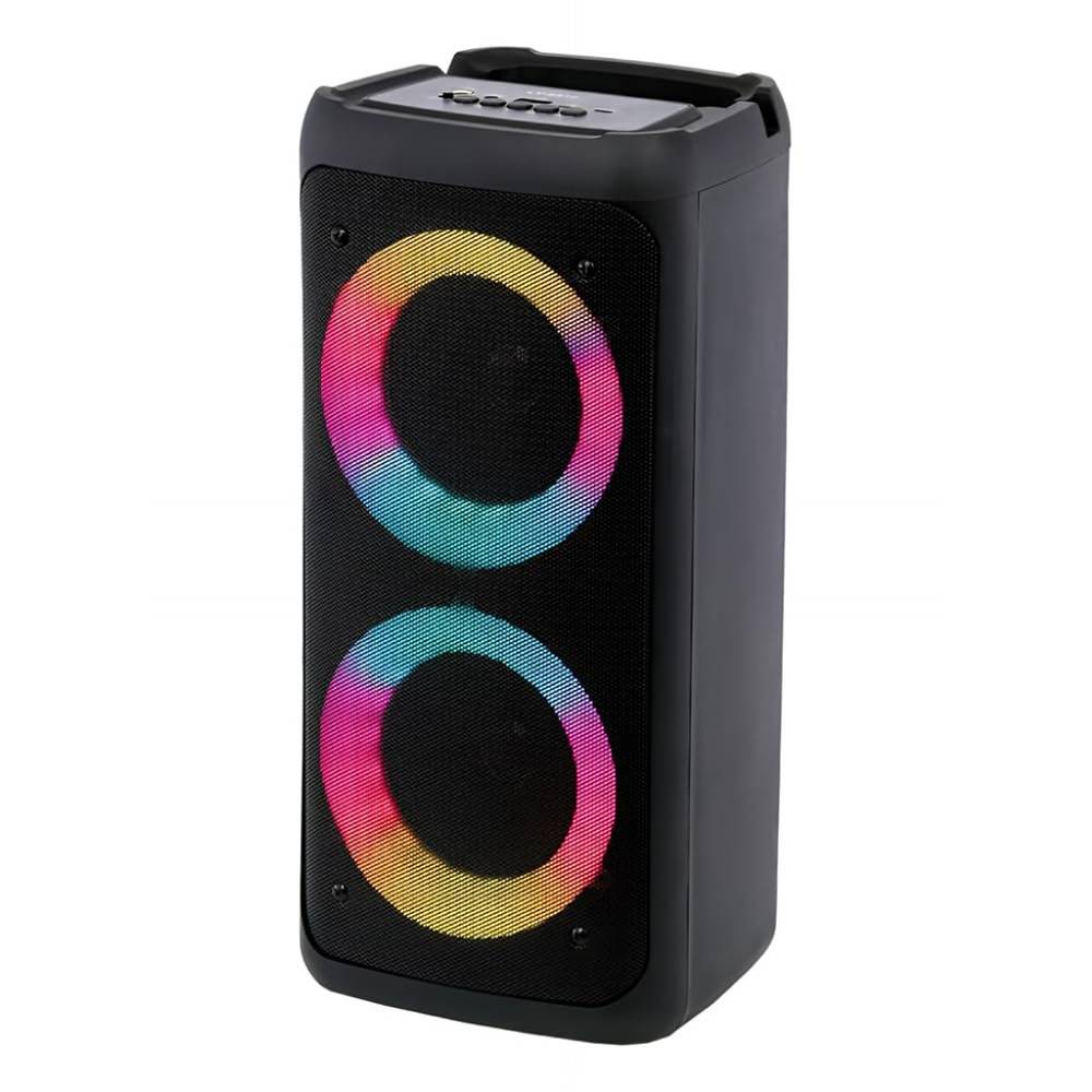 iDigit- Wireless Bluetooth Speaker with RGB LED Light and Microphone, Portable Mini Speaker Supports TF/USB/AUX/Mic Input, Perfect for Home, Travel, and Outdoor Picnics