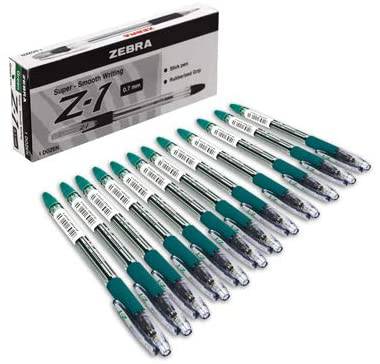 (ZEBRA BALL PT Z-1-RT green 0.7 Pk of 12 (105115
