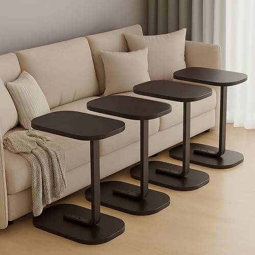 A collection of the most beautiful C-shaped side tables with an elegant design and a metal frame, 45x30x63 cm - in multiple colors.