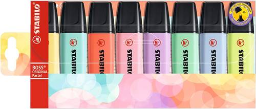 Pack Of 8 Boss Pastel Highlighter Multicolour