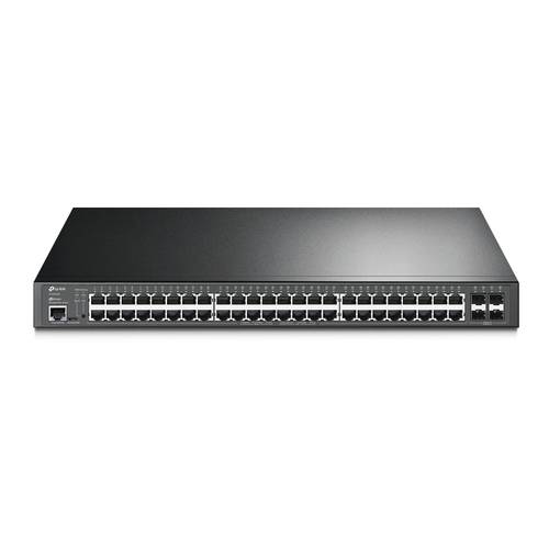 TP-Link Switch 52-Port PoE+ Managed Gigabit L2+ Ethernet Switch (48 PoE+ Ports and 4 SFP Ports) Total 384W with IPv6 Support, Advanced QoS, PoE Auto-Recovery, Built-in Omada SDN, Static Routing - Gray