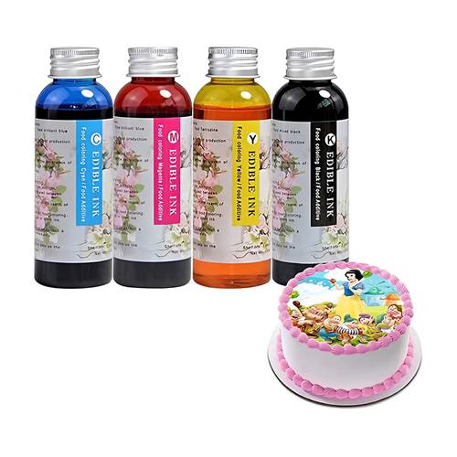4 Colors Refillable Edible Ink Use for Edible Ink Cartridge for Professional Chocolate Cake Printing
