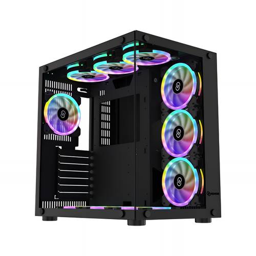 كوفيد55 كيس بي سي covid55 gaming case واللون اسود 