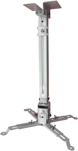 Wall or ceiling projector mount with adjustable height and extendable arm from 43 to 65 cm White color