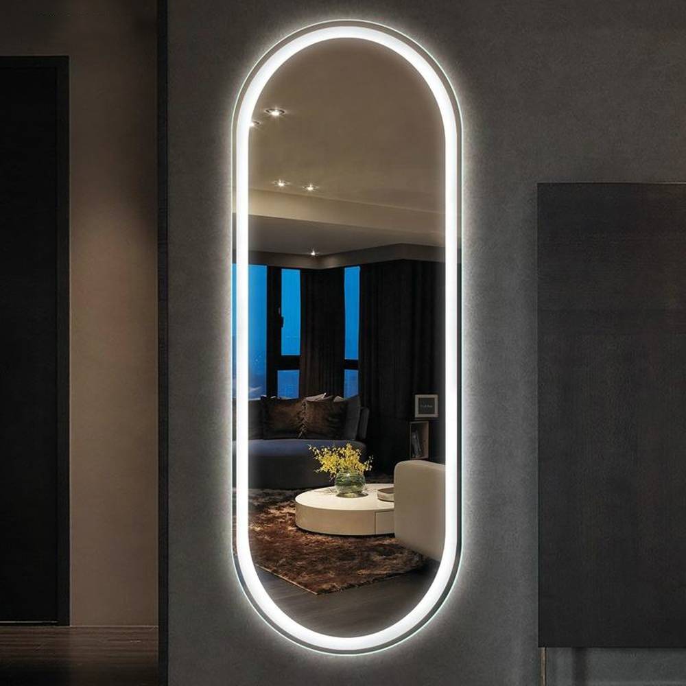 Full Length LED Mirror with Front & Back Lights Touch Control 3 Lighting Levels Wall Mounted for Bathroom, Living Room, Bedroom, Vanity - Multiple Sizes  60x80 cm