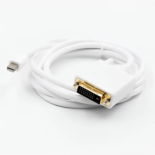 Mini Display to DVI Adapter Cable for High Quality Video Connection for Superior Display Performance - 1.8m - White
