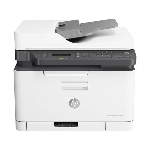 اتش بي طباعة Color LaserJet 179fnw ملونة متعددة الوظائف طباعة ونسخ ومسح ضوئي وفاكس بسرعة 19 صفحة في الدقيقة - ابيض