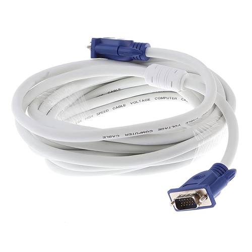 كيبل VGA مكون من 15 دبوس ذكر-الي-ذكر - بطول 1.5 متر - أبيض أزرق