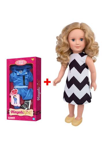 (TP100672-TP100094) Hayati Girl Doll Sandy Weavy Dress 18inch TP100672 with Sports Outfit For Doll for free