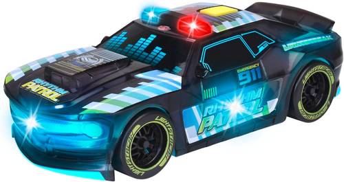 Dickie Toys - Rhythm Patrol Car Toy with Changing Lights and Music - Streets N' Beatz Police Friction Motor 20cm, Batteries Included, For Children 3+ Years, Multi-Color