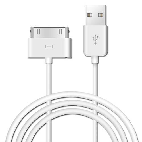 كيبل شحن ومزامنة بيانات لجهاز آيفون 30 دبوس إلى USB - ابيض