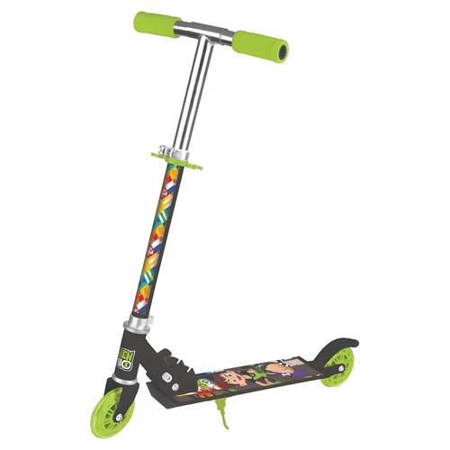 Ben 10 Two-Wheel Scooter for Kids (+4 Years) - Foldable and Height Adjustable Scooter with Foot Brake and Handles, Ideal for Kids to Move and Play.