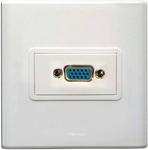 مقبس حائط VGA ابيض  مكون من 5 قطع