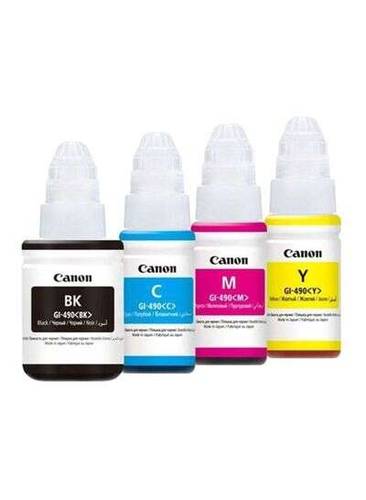 Canon 4-Piece GI-490 Ink Cartridge Set Yellow/Magenta/Blue/Black