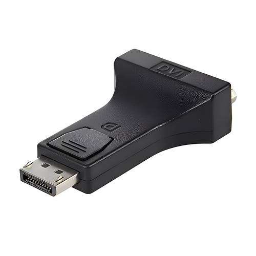 منفذ عرض من DisplayPort إلى DVI ذكر-الي-أنثى للتلفزيون والكمبيوتر الشخصي والكمبيوتر المحمول باتصال سلس لتحسين وضوح الرؤية - اسود