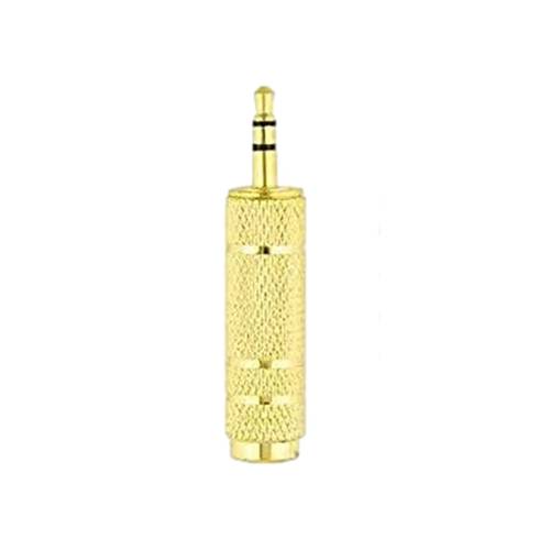 3.5mm to 6.5mm Copper Female Stereo Audio Adapter Jack 5pcs