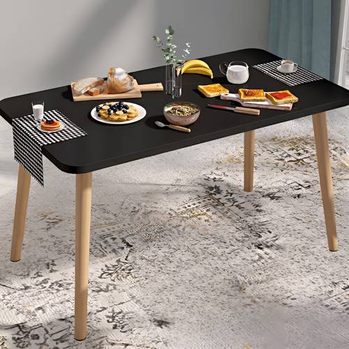 Modern Solid Wood Dining Table for Kitchen, Dining Room, Living Room, Cafe - Multiple Colors and Sizes