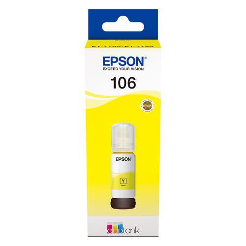 إبسون زجاجة حبر ايكوتانك 106 - سعة 70 مل - اصفر Yellow