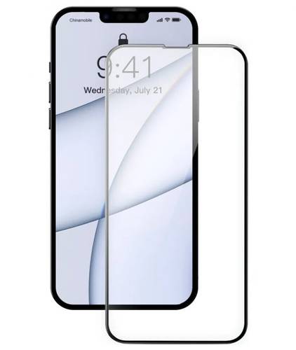 زجاج حماية ثلاثي الأبعاد لهاتف من بيسوس iPhone 13 Pro Max (6.7)  زجاج كامل ، 0.3 مم ، أسود (2 نظارة متضمنة) (SGQP010201)