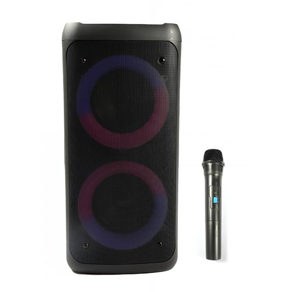 iDigit- Wireless Bluetooth Speaker with RGB LED Light and Microphone, Portable Mini Speaker Supports TF/USB/AUX/Mic Input, Perfect for Home, Travel, and Outdoor Picnics