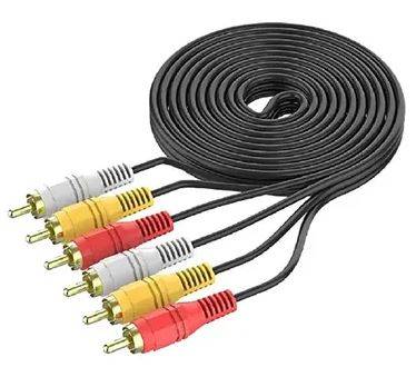 كابل 3 RCA بـ6 دبابيس وقابس مطلي للصوت والفيديو بطول 3 متر TCV3303N