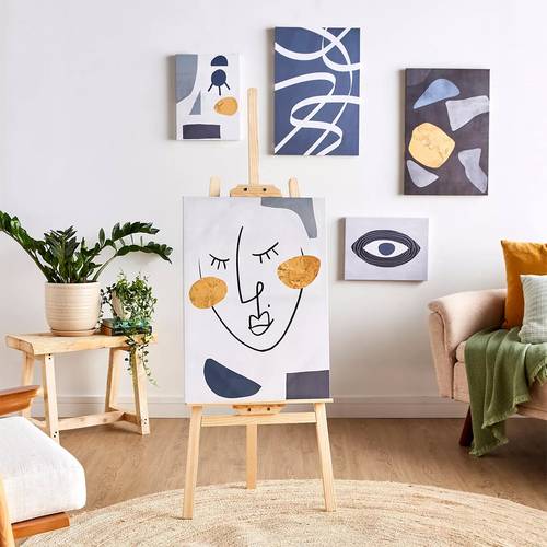 حامل رسم قابل للتعديل وقابل للطي باطار خشبي على شكل حرف A للرسم - متعدد المقاسات