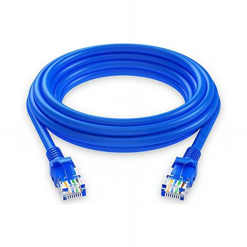 كيبل شبكة RJ45 فئة CAT5 إيثرنت LAN - مقاس 5 متر - ازرق - متعدد الكميات