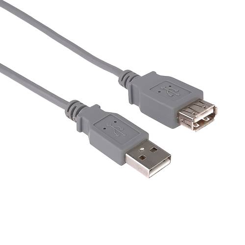 كيبل تمديد USB لتعزيز الاتصال ذكر الى انثى - مقاس 8 متر - رمادي
