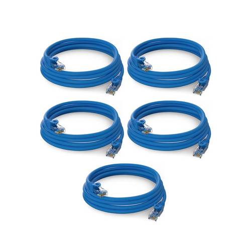 كابل إيثرنت Cat 5 بطول 2 متر كابل نحاس نقي 100% كابل LAN كابل الإنترنت وكابل التصحيح وكابل الشبكة (5 قطع)