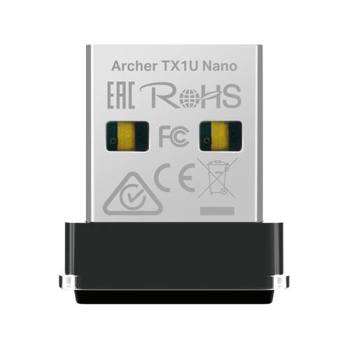 محول Archer TX1U Nano لاسلكي فائق الصغر من TP-Link بتقنية Wi-Fi 6 لسرعة إنترنت عالية واتصال ثابت - تصميم نانو مدمج
