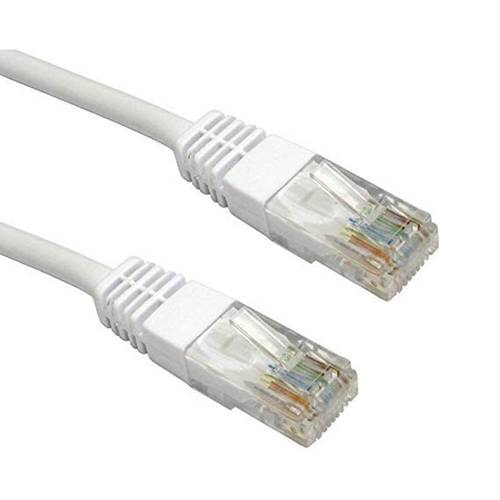 كابل إيثرنت نحاس نقي 100% كابل LAN كابل الإنترنت وكابل التصحيح وكابل توصيل وكابل الشبكة -  3 متر - ابيض