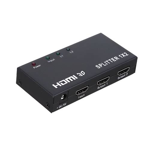 مقسم 3D HDMI عالي الوضوح 1x2 4K - اسود