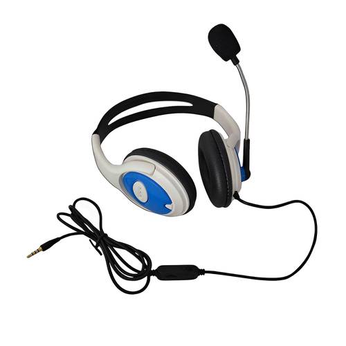سماعة رأس سلكية للألعاب مع ميكروفون لجهاز PS4/PS5/XOne/XSeries/NSwitch/PC - ابيض واسود