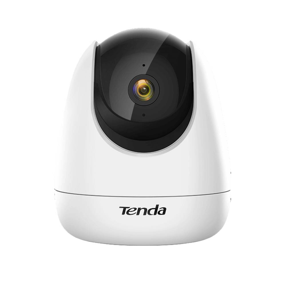 Tenda Indoor Security Camera, 1080P Wireless Home 360° Panoramic Security Camera, Night Vision, Two-Way Audio, Human and Motion Detection, Built-in Siren, Smart Tracking, SD and Cloud Storage (CP3), White