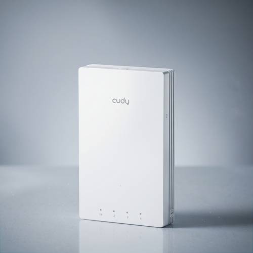 Cudy AP1300 Smart Wall Access Point with integrated Gigabit Switch and PoE Power Output for maximum efficiency and connectivity.