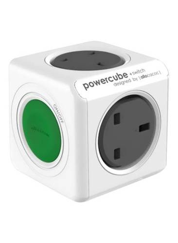 Allocacoc, Powercube Extended Plus Switch, UK, 1.5M, 4-Way 7301/UKEXSW