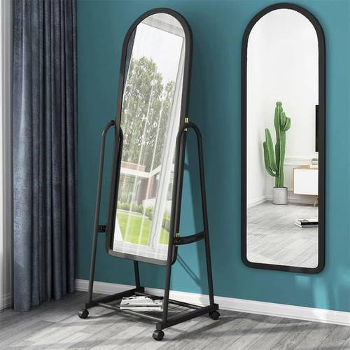 Full Length Mirror with Adjustable Stand, Wheels and Bottom Storage, Tall Floor Mirrors for Bedroom and Living Room - Multiple Sizes and Colors.