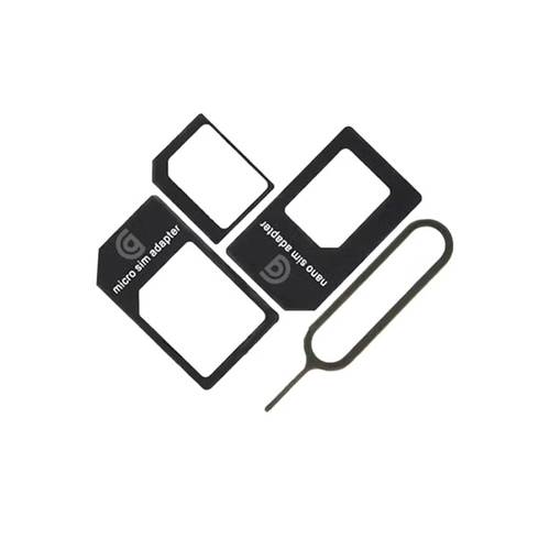 جريفين محول بطاقة SIM (4 في 1) - لكل من Nano SIM وMicro SIM مع دبوس لإخراج الشريحة - اسود
