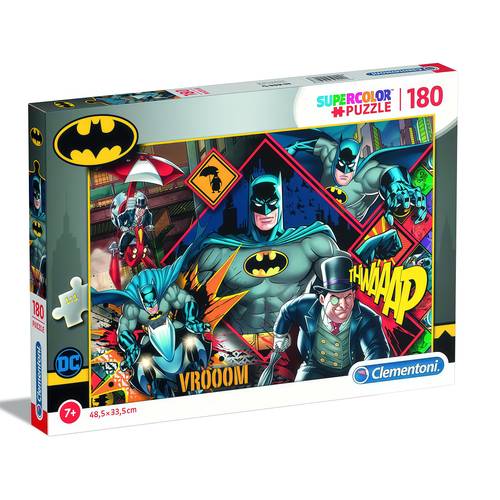 Clementoni Batman Puzzle 180 Pieces, Multicolor, Ages 7 and up.