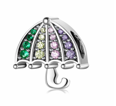 تعليقة charms بندوررا للاساور والسلاسل من الفضة الانجليزي المطلي روديوم