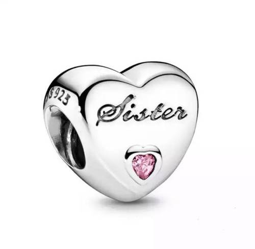 تعليقة charms بندوررا للاساور والسلاسل من الفضة الانجليزي المطلي روديوم