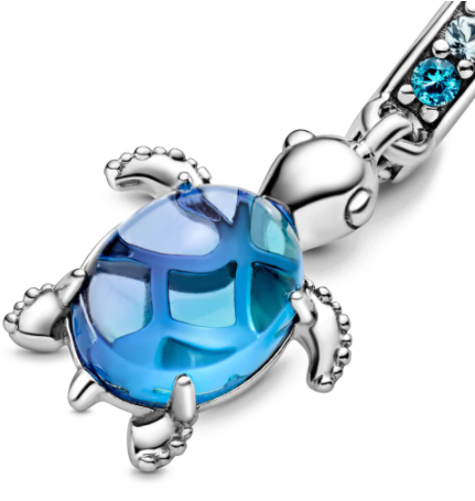 تعليقة charms بندوررا للاساور والسلاسل من الفضة الانجليزي المطلي روديوم