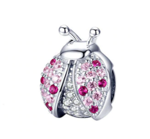 تعليقة الخنفساء charms بندوررا للاساور والسلاسل من الفضة الانجليزي المطلي روديوم
