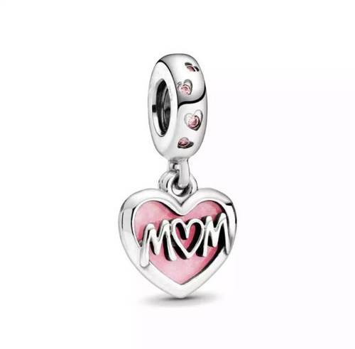 تعليقة charms بندوررا للاساور والسلاسل من الفضة الانجليزي المطلي روديوم