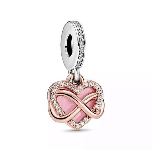 تعليقة charms بندوررا للاساور والسلاسل من الفضة الانجليزي المطلي روديوم